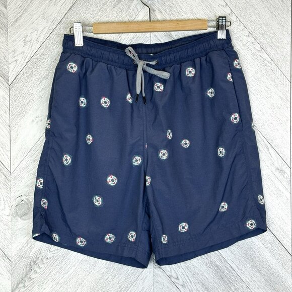 SAXX Cannonball 2N1 Swim Trunks Shorts Mens Size Medium Blue 7" Inseam - Picture 1 of 4